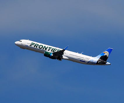A Frontier Airlines jet
