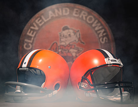 browns helmets over the years