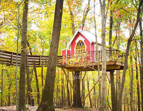 One of the tree houses at Mohican