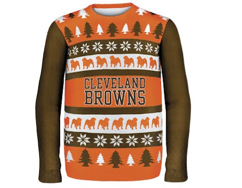 Cleveland Browns Holiday Wordmark Dog Sweater