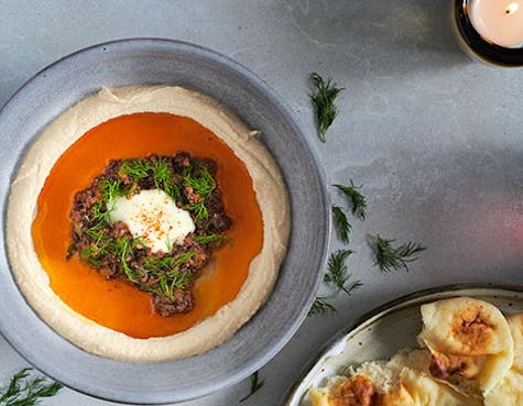 Start with the curried lamb and apricot hummus at the Cleveland Heights spot. Start with the curried lamb and apricot hummus at the Cleveland Heights spot.
