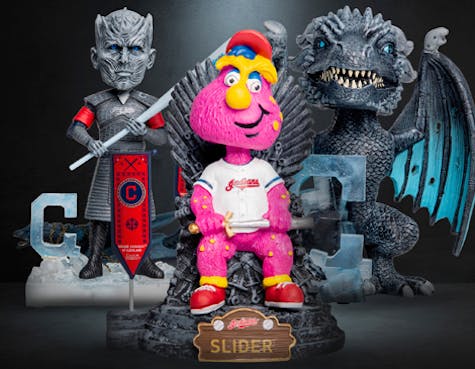 Two fan bases are celebrating the return of new seasons with these new bobbleheads. Two fan bases are celebrating the return of new seasons with these new bobbleheads.